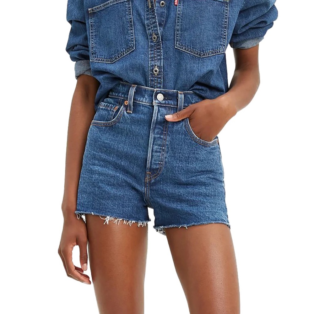 NWT Levi’s Premium Ribcage Shorts in Charleston Erosion, Size: 25